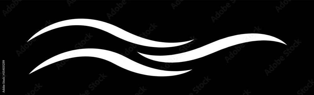 Water wave icon isolated on black background. Modern flat water wave icon for web site, ocean design template and logo. Creative abstract concept, vector illustration Water wave icon isolated on black background. Modern flat water wave icon for web site, ocean design template and logo. Creative abstract concept, vector illustration