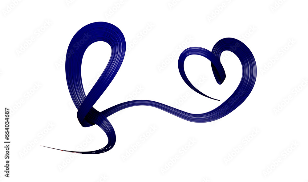 Fototapeta premium Love Australia symbol. Heart flag Ribbon icon. 3d illustration