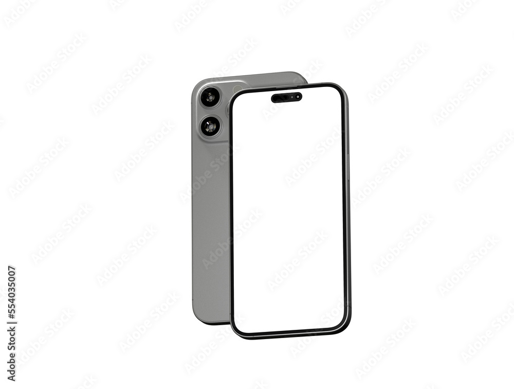 smartphone With Blank Screen in 3d smartphone With Blank Screen in 3d