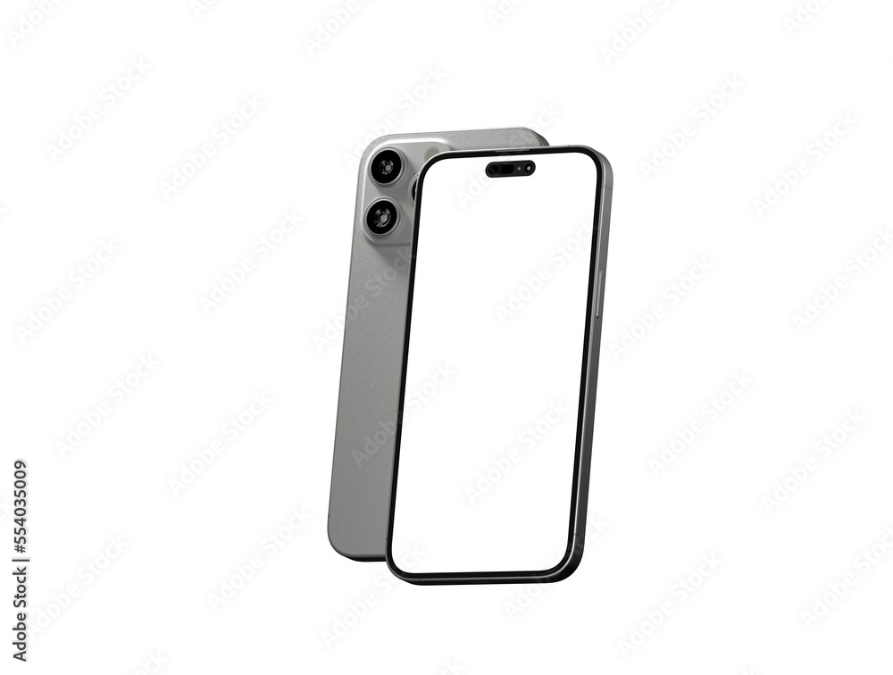 smartphone  With Blank Screen in 3d