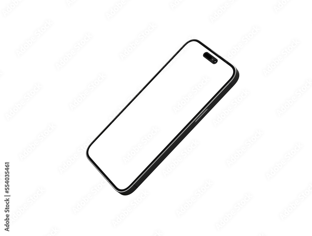 3d smartphone with blank screen isolated 3d smartphone with blank screen isolated