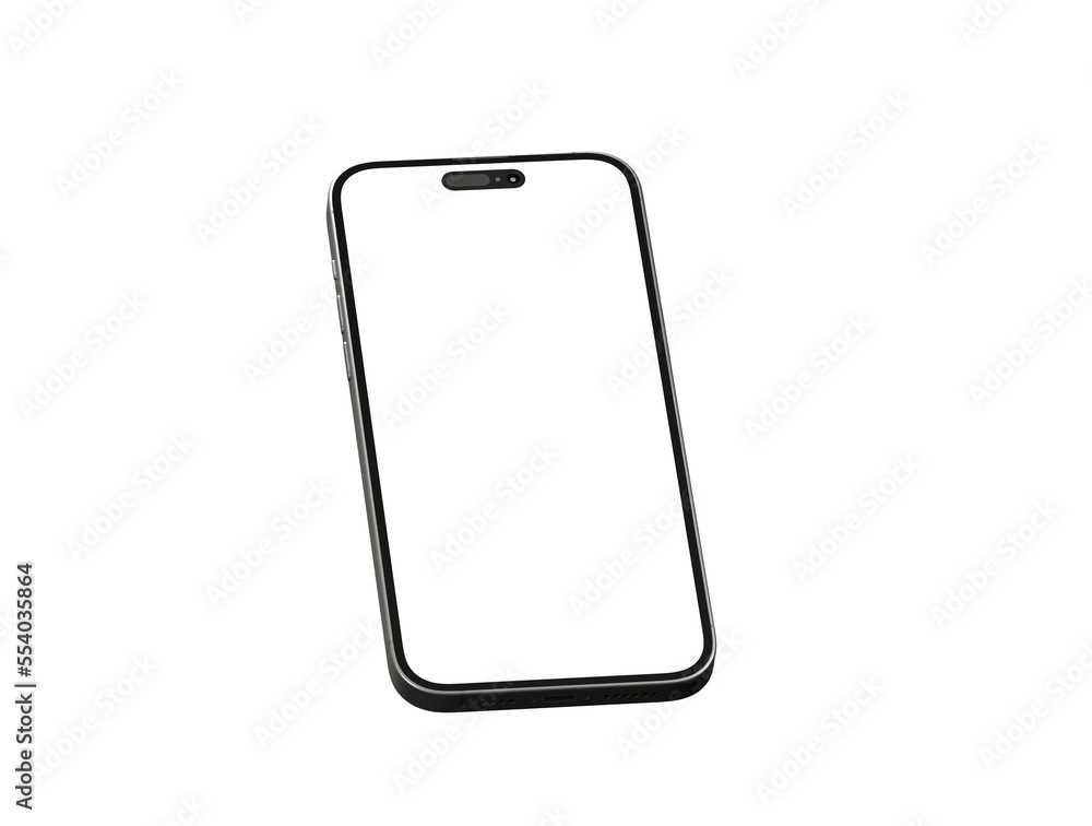 smartphone With Blank Screen in 3d smartphone With Blank Screen in 3d