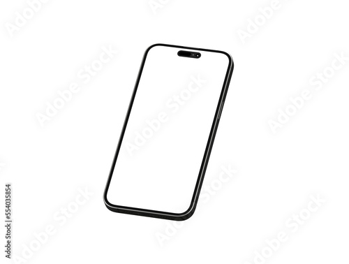 Smartphone. Mobile phone Template. Telephone 3d