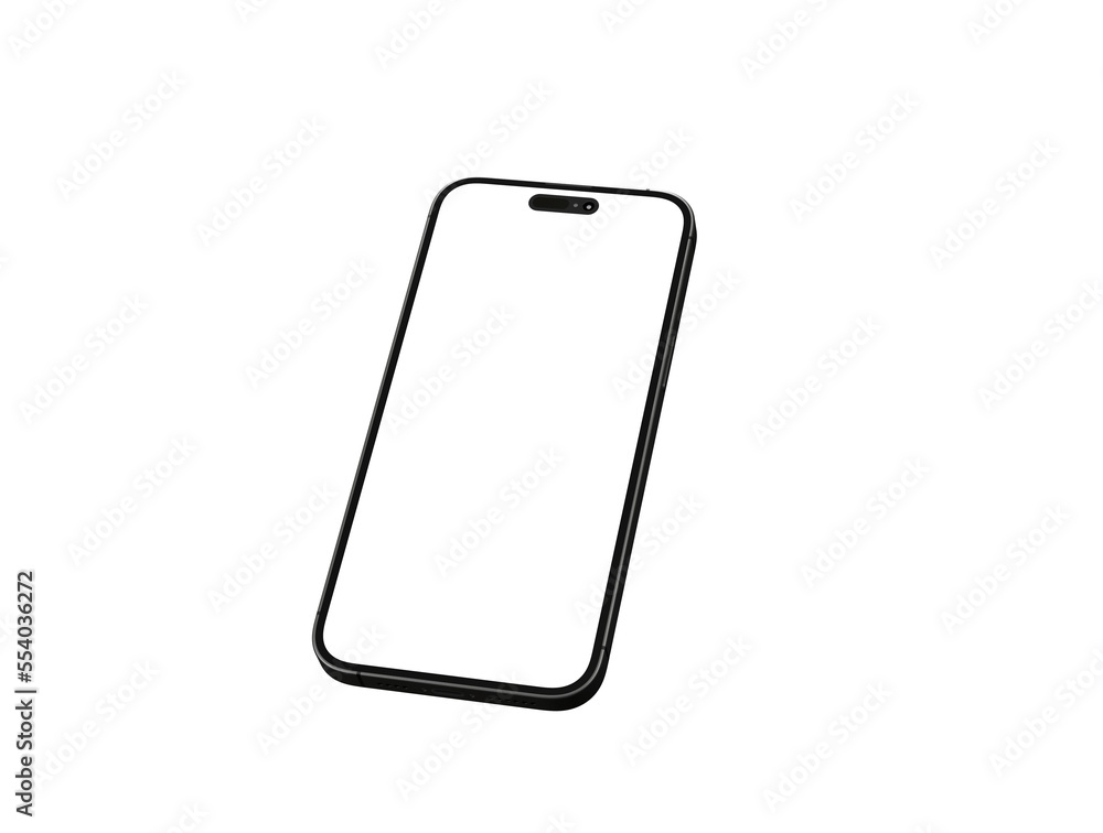 3d smartphone with blank screen isolated 3d smartphone with blank screen isolated