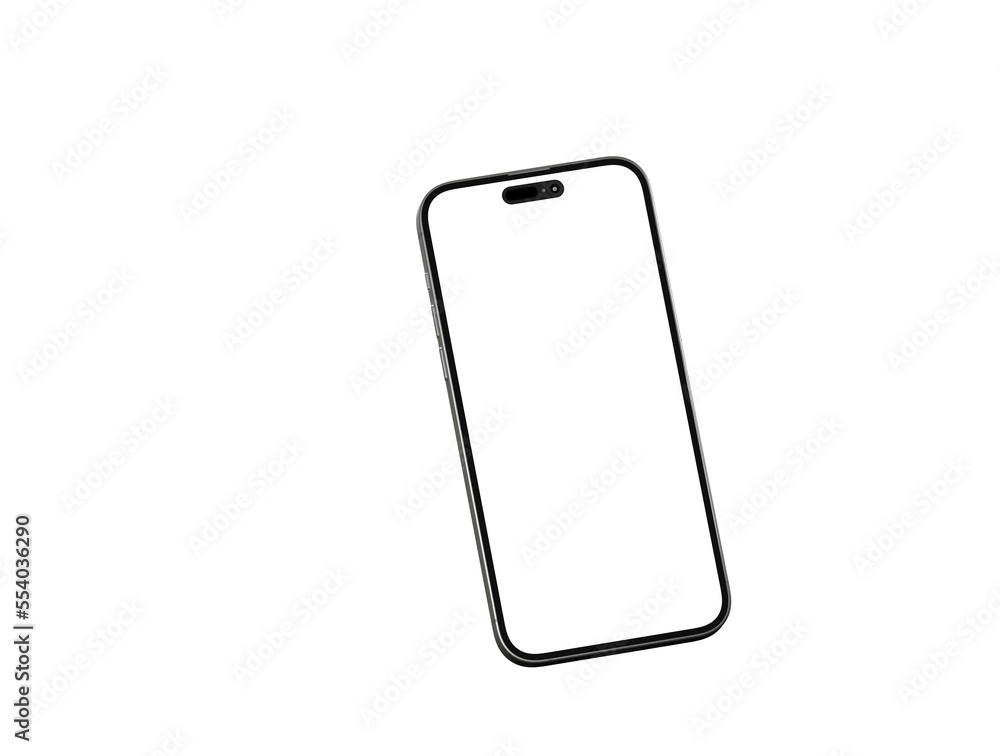 Modern glass smartphone hanging over the table Modern glass smartphone hanging over the table
