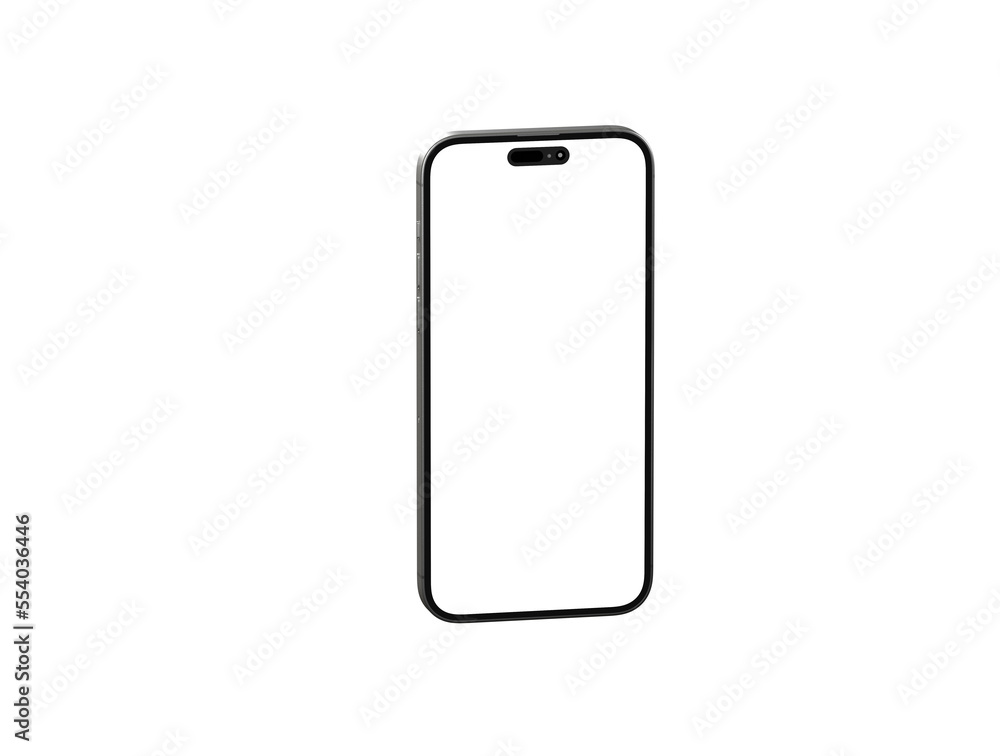 smartphone With Blank Screen in 3d smartphone With Blank Screen in 3d