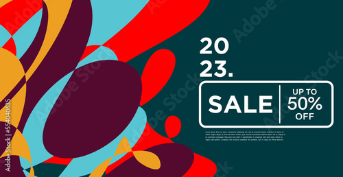 Colorful abstract geometric and fluid banner template for marketing promotion materials. Giveaway, cash back, gift card and member card bonus design template.