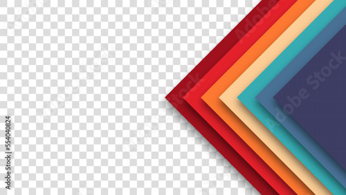 Realistic design in futuristic retro style. Abstract geometric 1970's 1980's 1960's colorful background with retro colors. Transparent vector illustration.