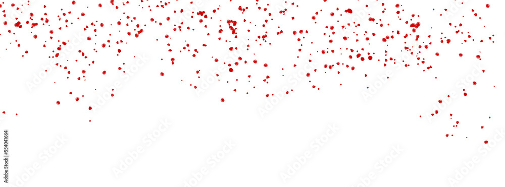 Red dots like blood on white background. Random Abstract pattern of upper part dot. illustration abstract design. wallpaper texture for print for text, sale and more..
