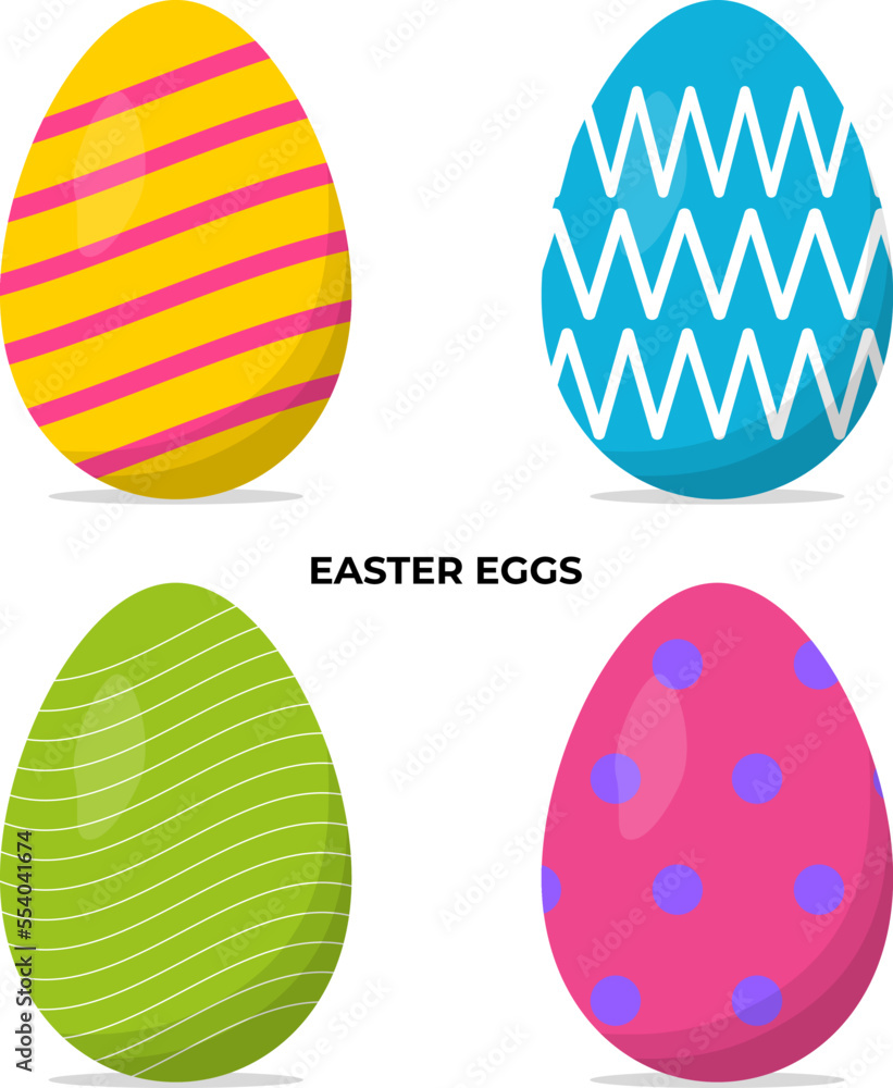 set of easter eggs vector illustration set of easter eggs vector illustration