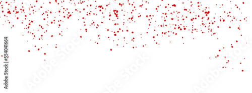 Red dots like blood on white background. Random Abstract pattern of upper part dot. illustration abstract design. wallpaper texture for print for text  sale and more..