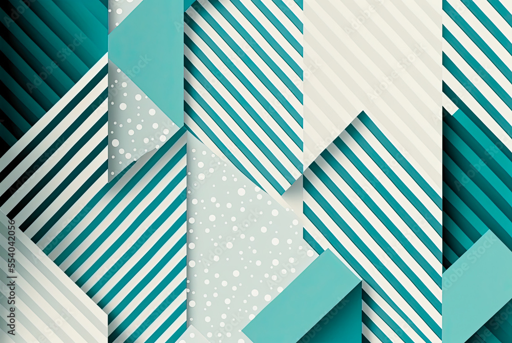 Fototapeta premium Christmas design, blue and white, winter. Generative AI