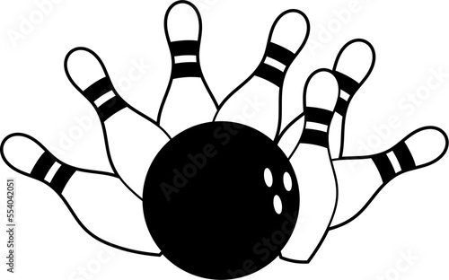 Bowling Ball & Pins