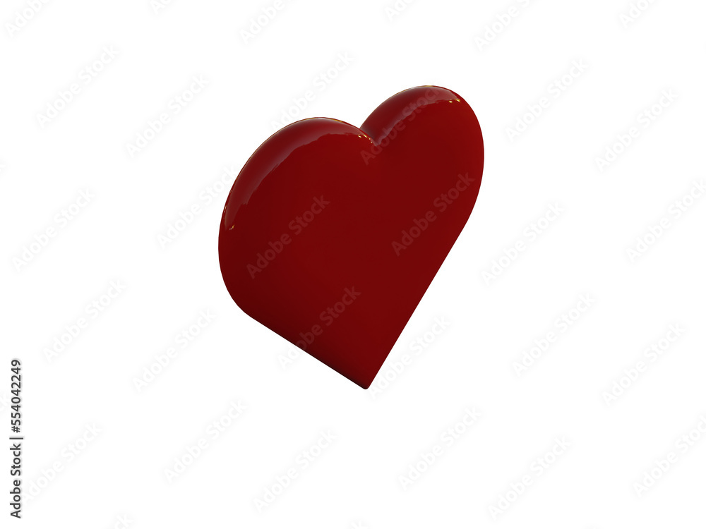 Lovely red heart. 3d render. Lovely red heart. 3d render.