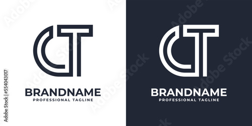 Simple CT Monogram Logo, suitable for any business with CT or TC initial.