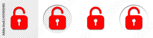 Unlock icons set. Unlock sign and symbol. unlocked padlock icon