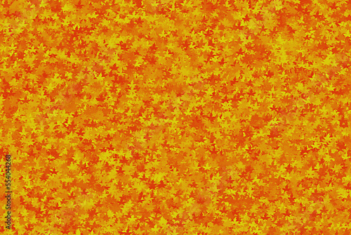 Illustration of Gradient Orange Maple Leaves Fall Foliage Pattern