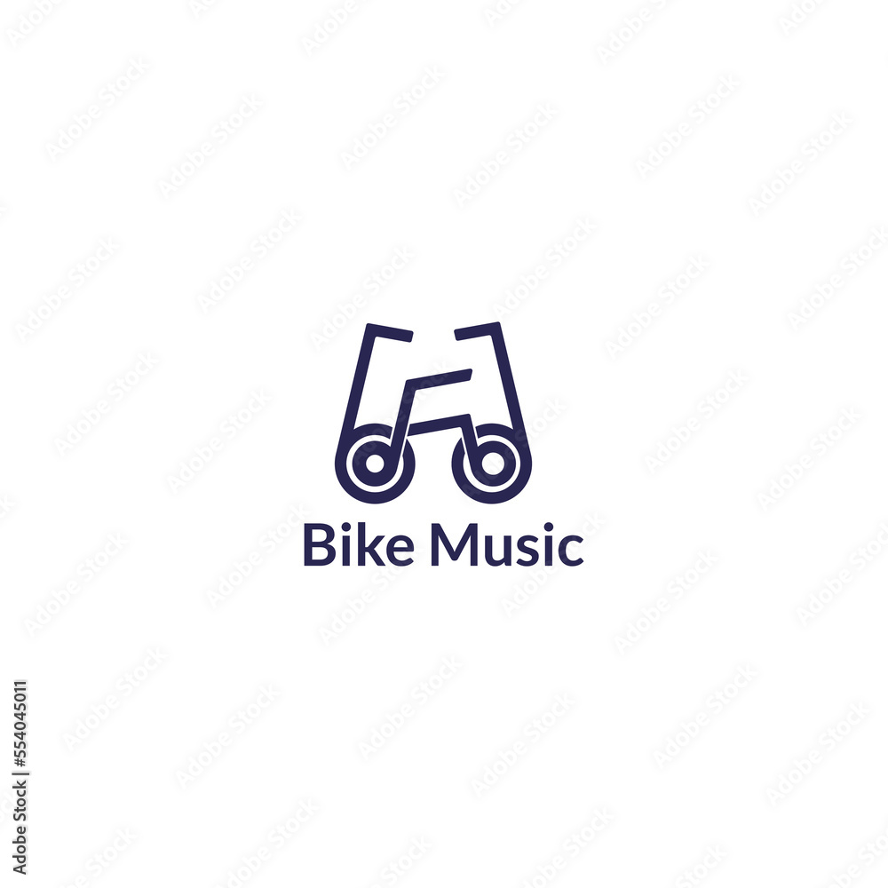 Bike Music Logo Design Vector template for use any purpose Bike Music Logo Design Vector template for use any purpose
