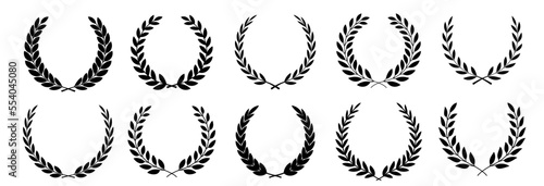 Laurel foliate. Laurel Wreath. Vector wreath icon.