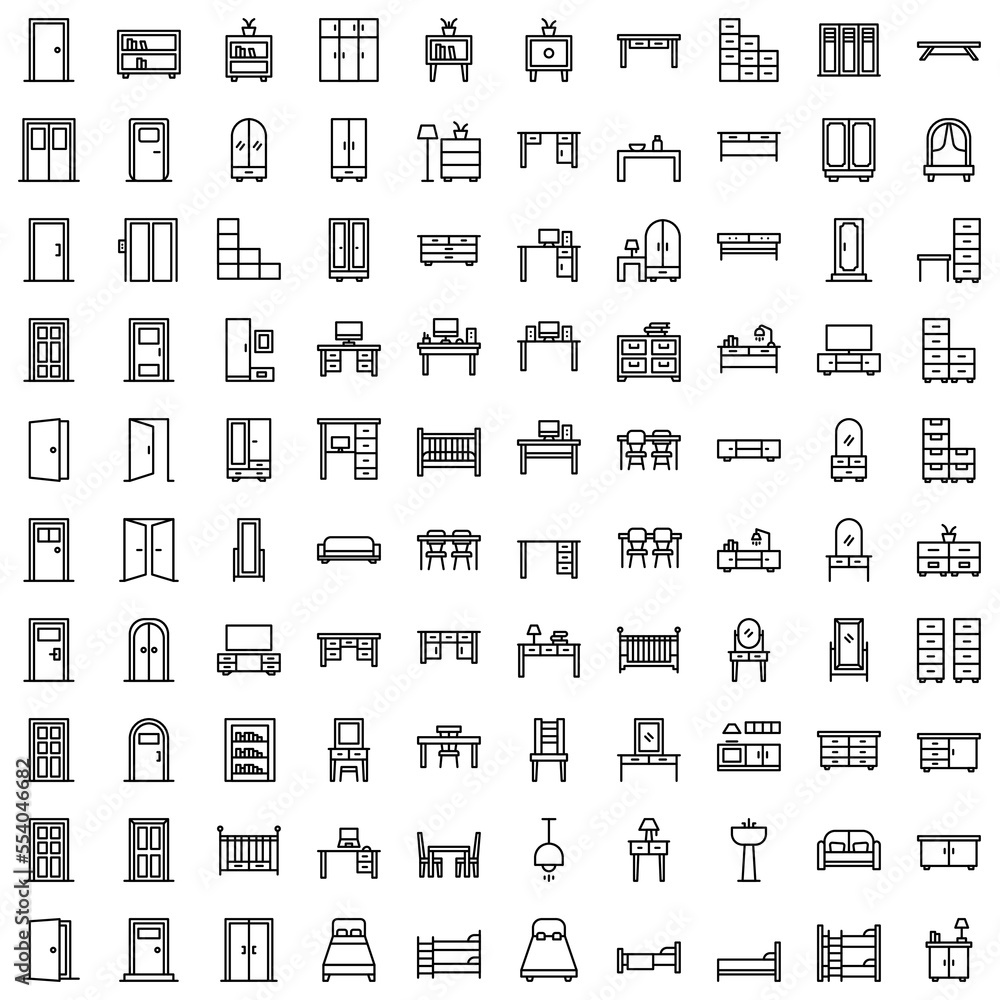 furniture icon collection furniture icon collection