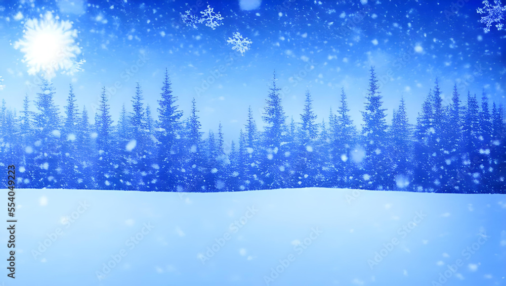 冬の風景　雪景色　背景