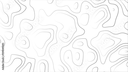 Abstract white topography vector background. Line topography map design. The concept of conditional geographical pattern and topography.	