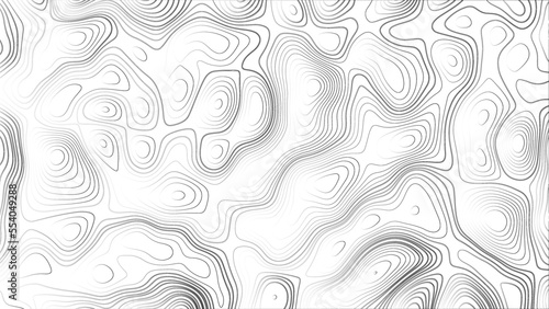 Abstract white topography vector background. Line topography map design. The concept of conditional geographical pattern and topography. 