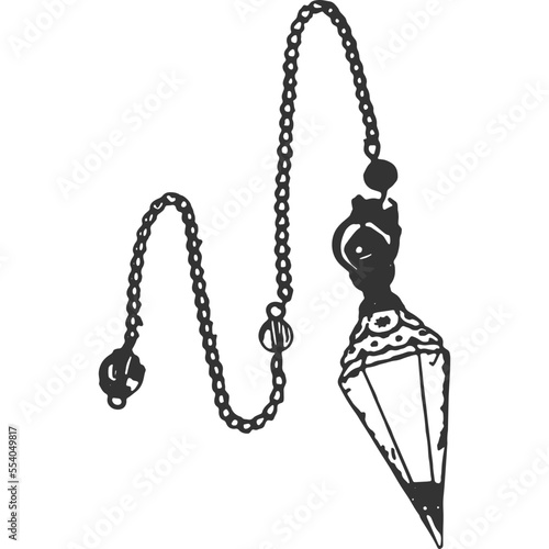 Crystal Pendulums Vintage Illustration Vector