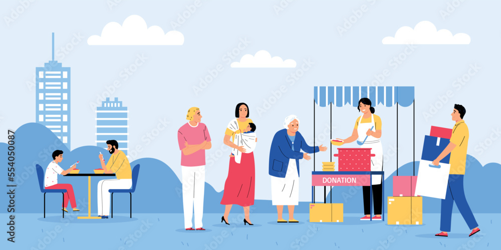 Charity Flat Illustration Charity Flat Illustration