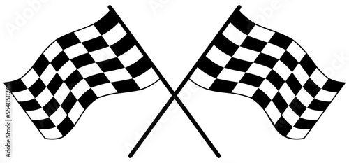 Racing Flags Vector Clipart