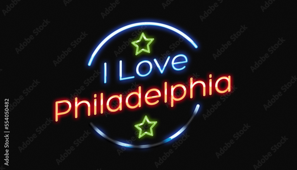 I Love Philadelphia neon sign