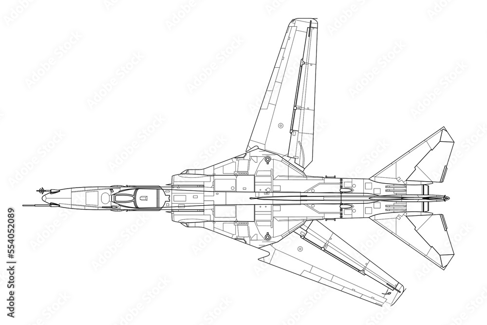 Avión de combate, caza de geometría variable Avión de combate, caza de geometría variable