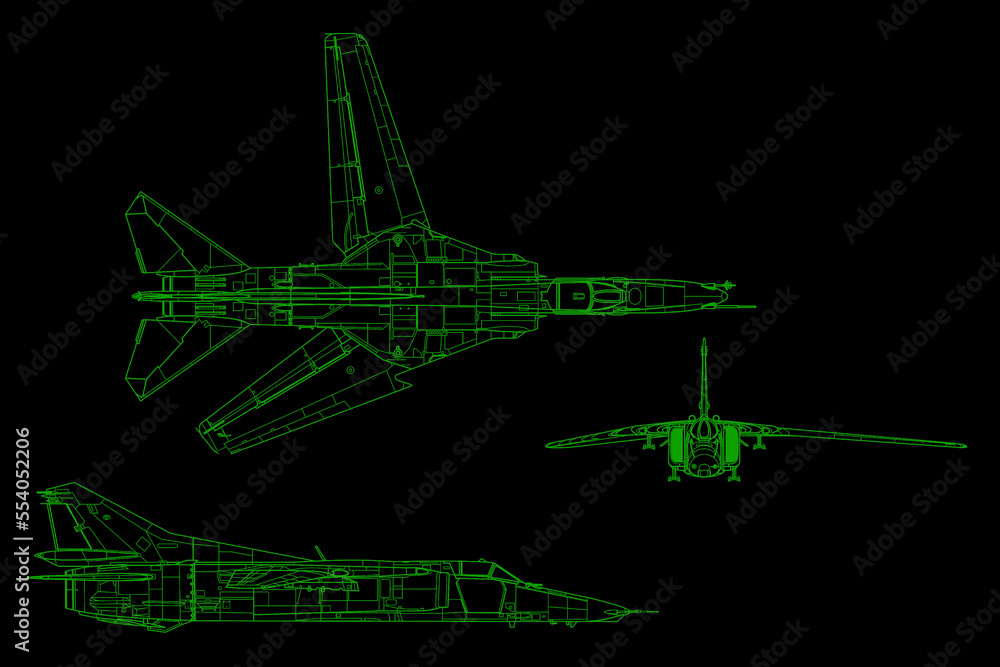 Avión de combate, caza de geometría variable Avión de combate, caza de geometría variable