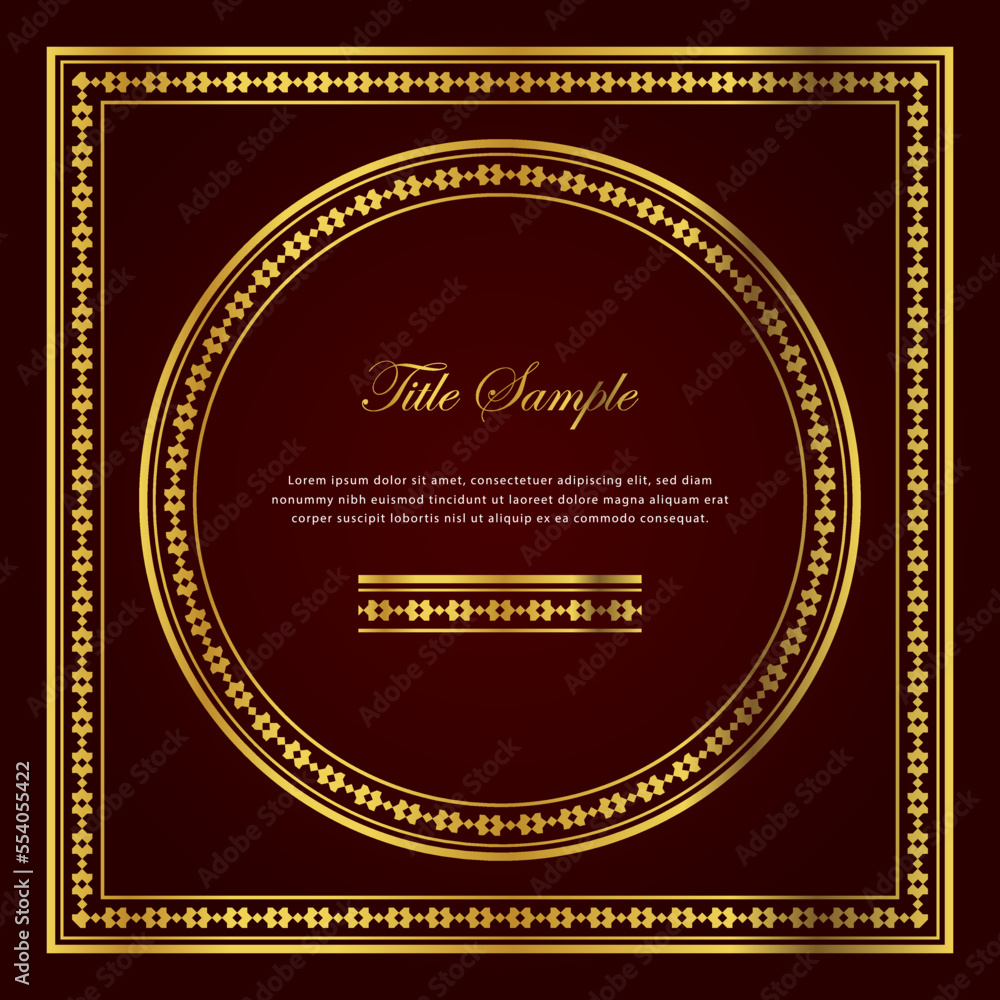 Luxury golden square and round frame set Luxury golden square and round frame set