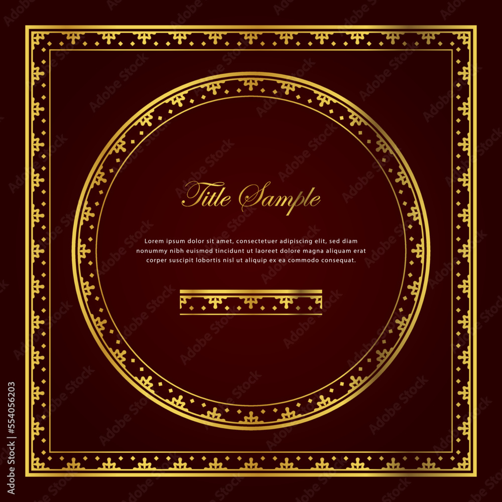 Luxury golden square and round frame set Luxury golden square and round frame set