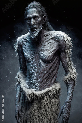 Wendigo, human, Native American indigenous mythological creature. Generative AI photo