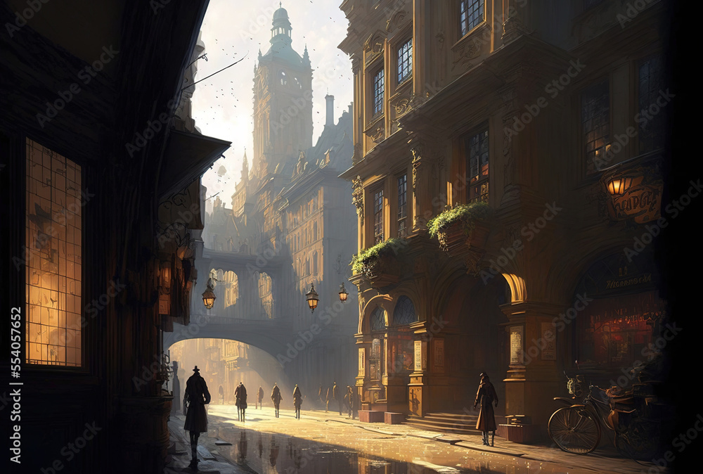 Prague's downtown streets are tidy. Generative AI