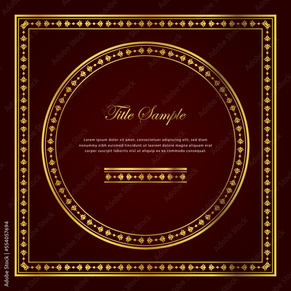 Luxury golden square and round frame set Luxury golden square and round frame set