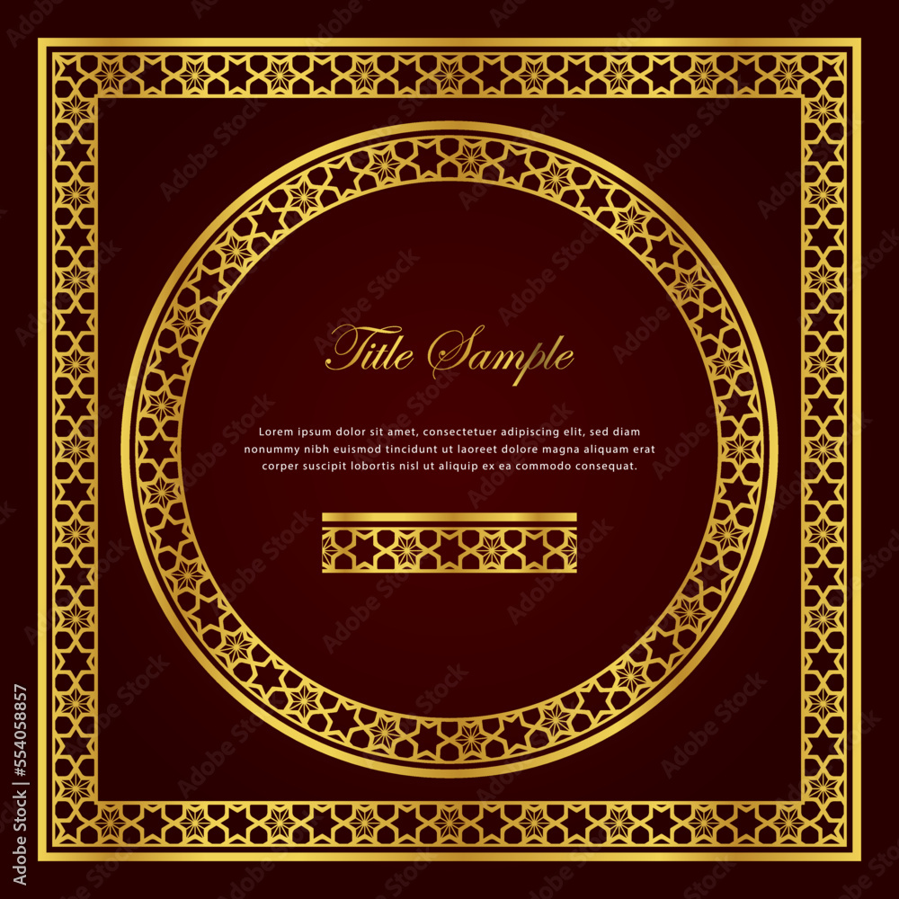 Luxury golden square and round frame set Luxury golden square and round frame set