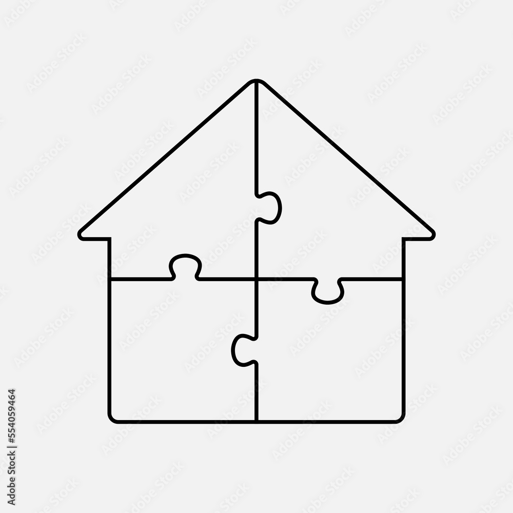 Diagram infographic timeline, house puzzle jigsaw Diagram infographic timeline, house puzzle jigsaw