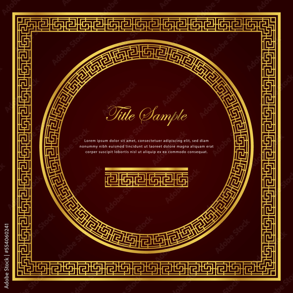 Luxury golden square and round frame set Luxury golden square and round frame set