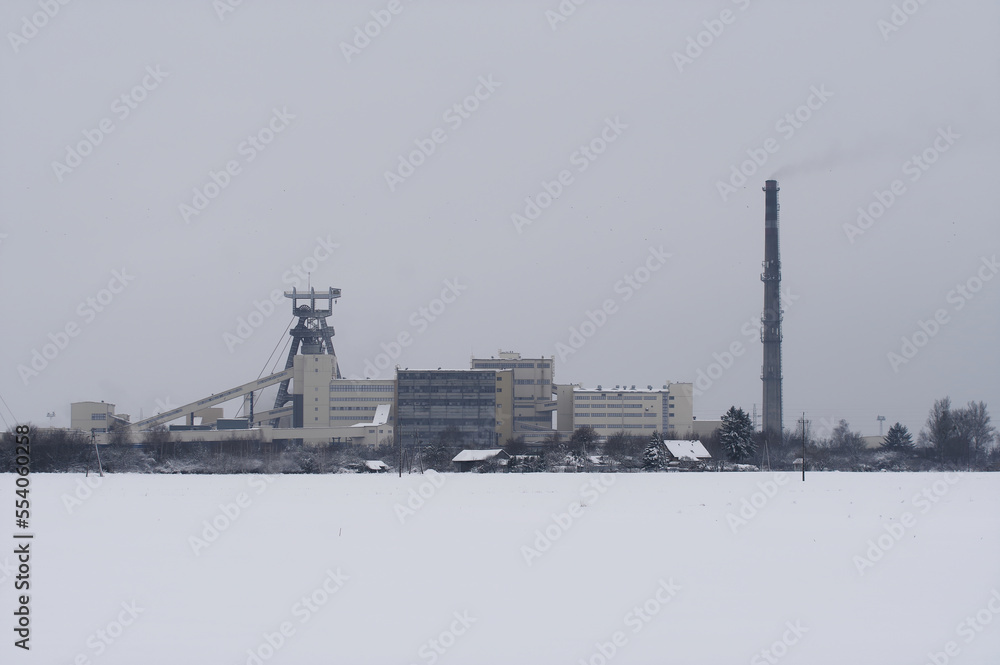 Widok na kopalnie węgla kamiennego Bogdanka na Lubelszczyźnie.
