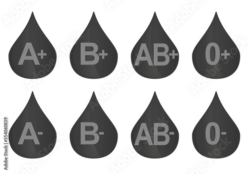 Human blood types. vector illustration