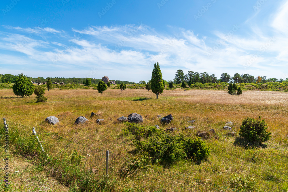 View over a field. Bomarsund, Åland Islands. Finland View over a field. Bomarsund, Åland Islands. Finland