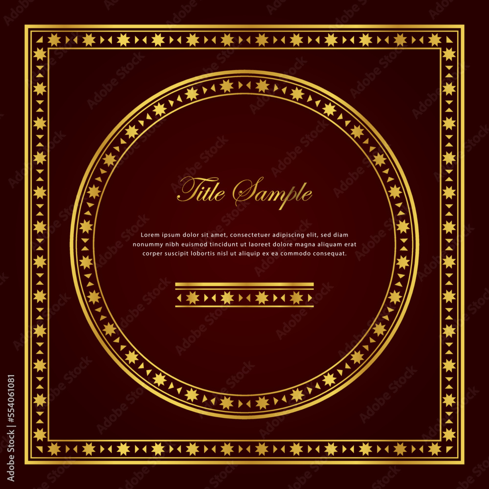 Luxury golden square and round frame set Luxury golden square and round frame set