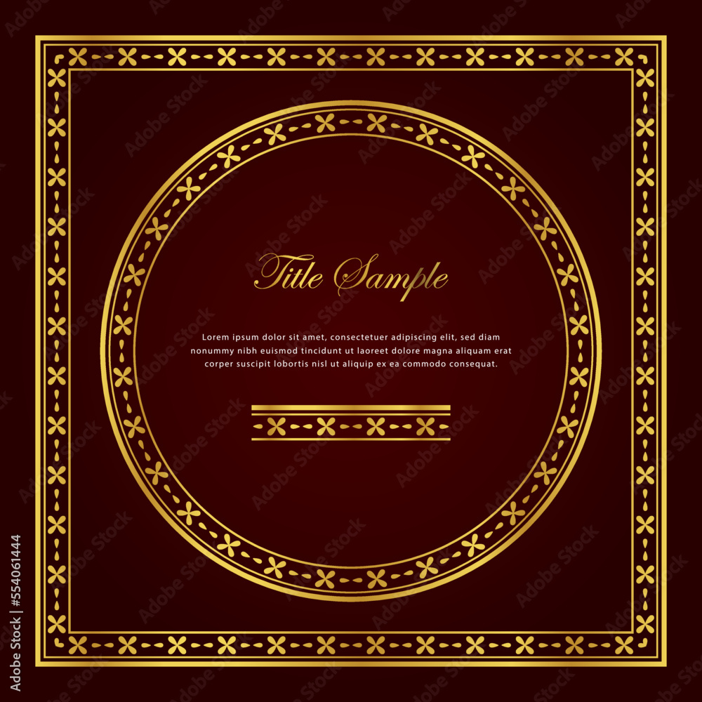 Luxury golden square and round frame set Luxury golden square and round frame set