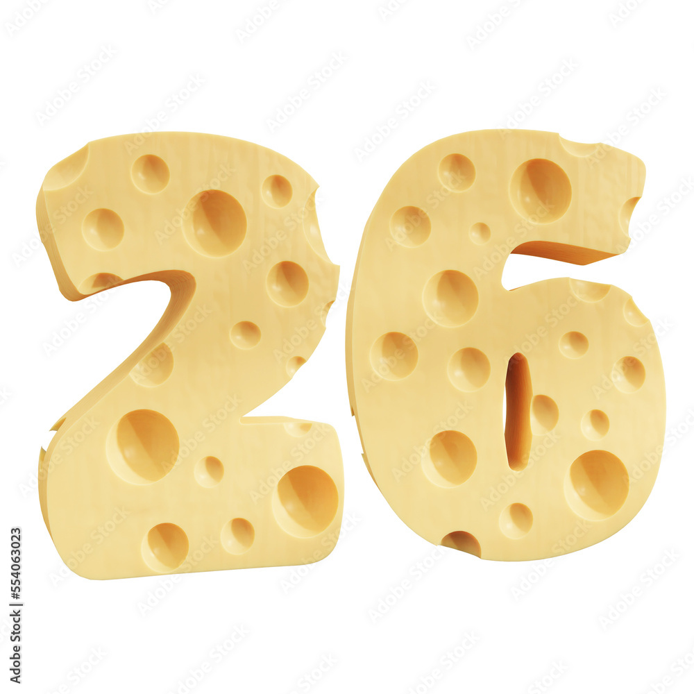 Number 26, Number twenty six cheese icon design. Number 26, Number twenty six cheese icon design.