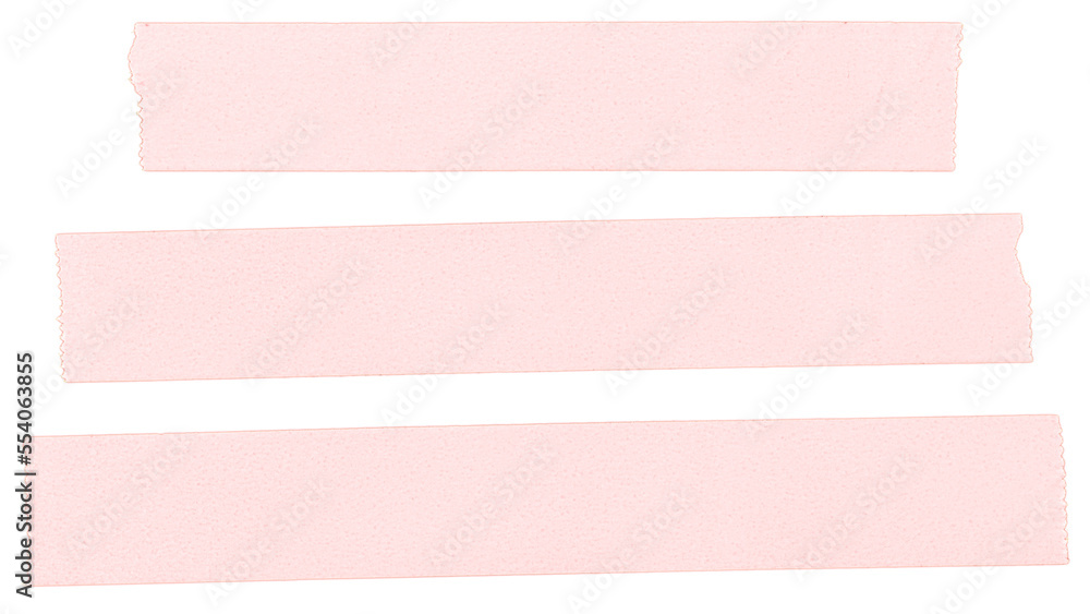 Set of blank Pink adhesive paper tape isolated Set of blank Pink adhesive paper tape isolated