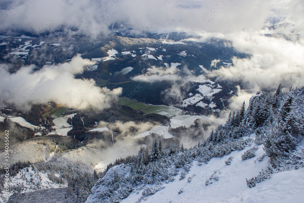 Winter landscape - Rax Mountain in the Austrian Alps