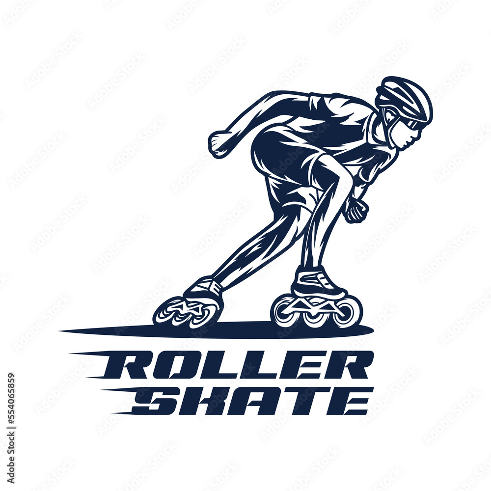 roller skate logo Stock Vector Adobe Stock